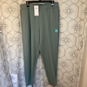 PUMA Essentials Logomania Pant mens Green‎ Casual Athletic Bottoms Size XL